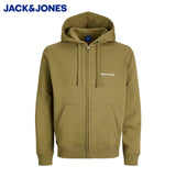 Jack & Jones Rebro Olive Full Zip Hoodie Green