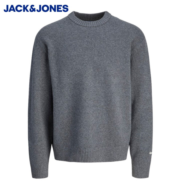 Jack & Jones Rebro Crew Neck Grey Knit Grey