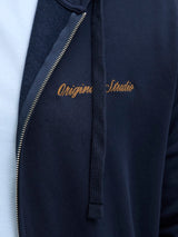 Jack & Jones Rebro Navy Full Zip Hoodie Navy