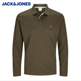 Jack & Jones Rodney Long Sleeve Polo Green