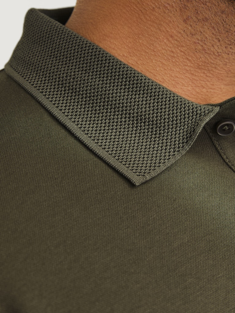 Jack & Jones Rodney Long Sleeve Polo Green