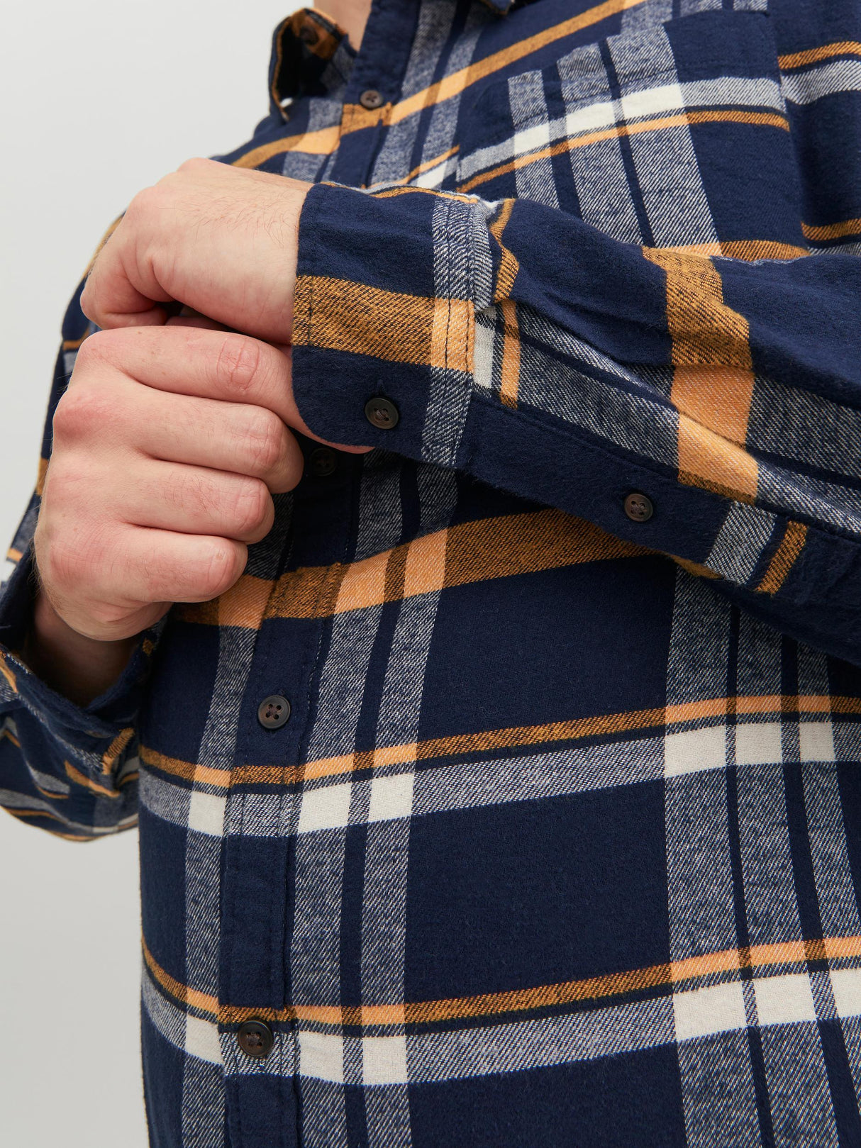 Jack & Jones Rowen Navy Check Shirt Navy