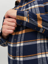 Jack & Jones Rowen Navy Check Shirt Navy