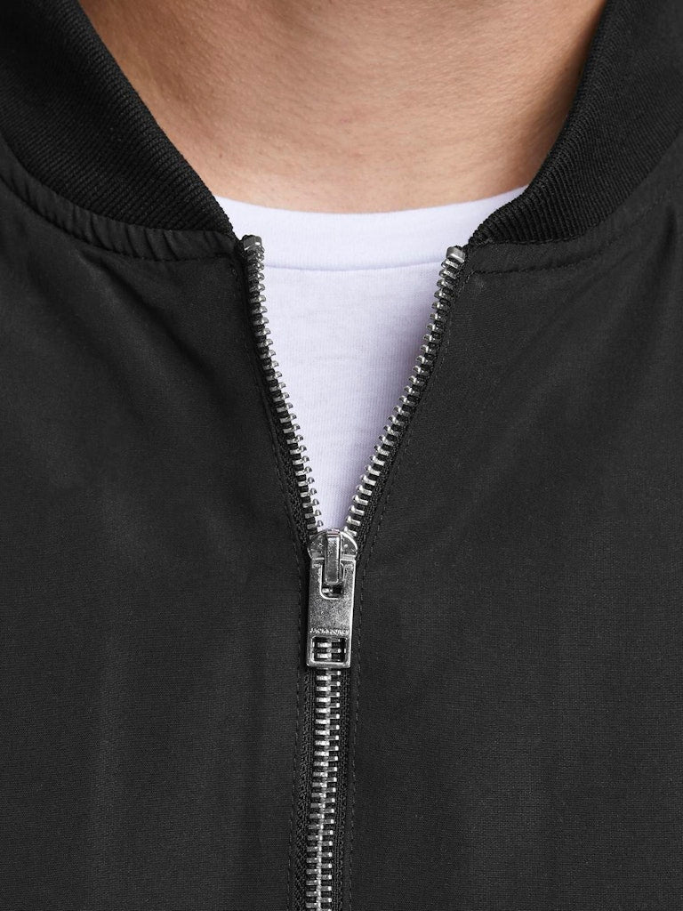 Jack & Jones Rush Black Bomber Jacket Black