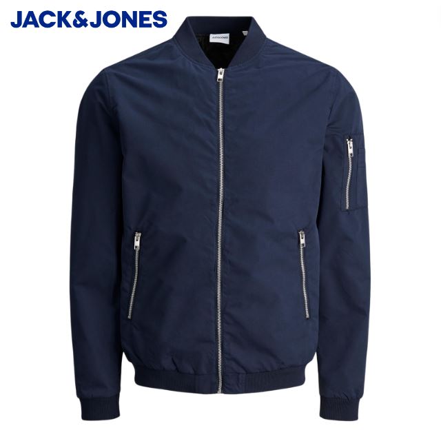 Jack & Jones Rush Navy Bomber Jacket Navy