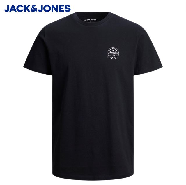 Jack & Jones Shark Black Crew Neck Tee Black