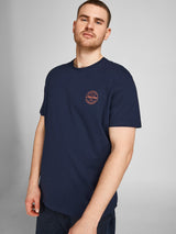 Jack & Jones Shark Navy Crew Neck Tee Navy