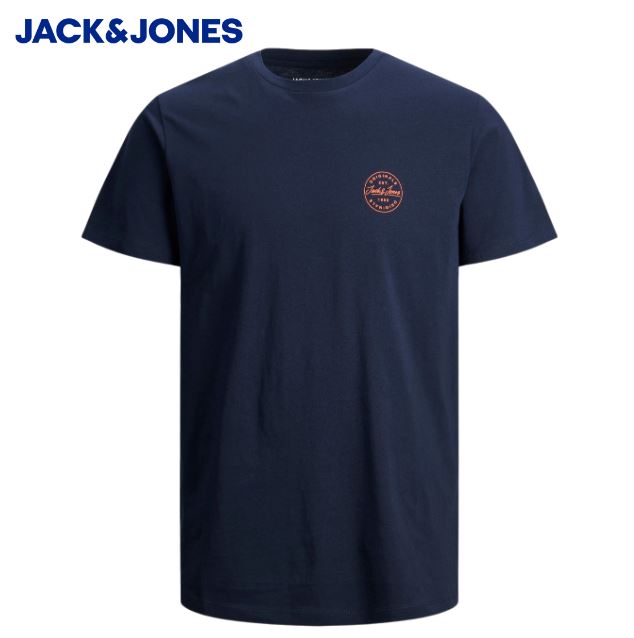 Jack & Jones Shark Navy Crew Neck Tee Navy