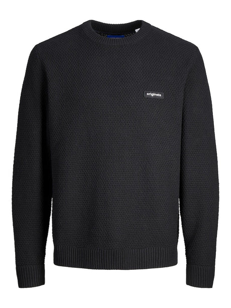 Jack & Jones Silverlake Black Crew Knit Black