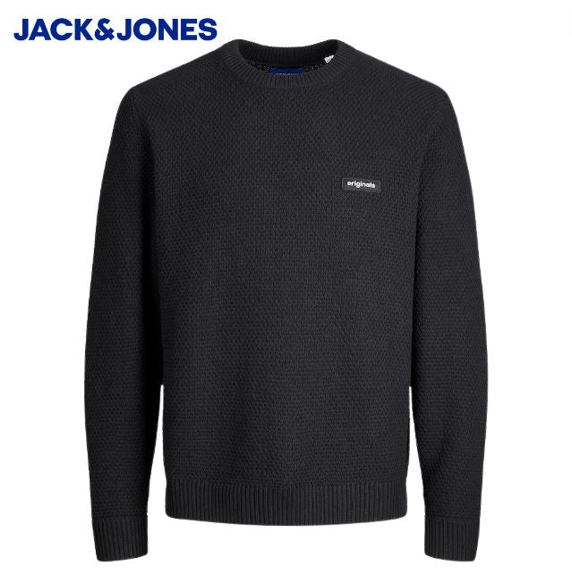 Jack & Jones Silverlake Black Crew Knit Black
