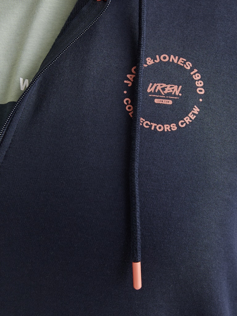 Jack & Jones Simon Full Zip Navy Hoodie Navy