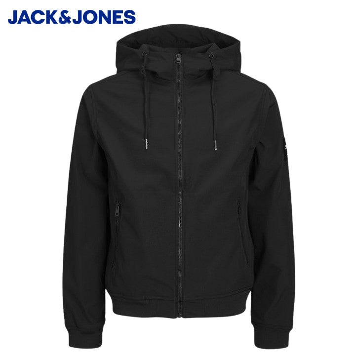 Jack & Jones Softshell Hooded Jacket Black