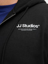 Jack & Jones Soho Logo Zip Hoodie Black
