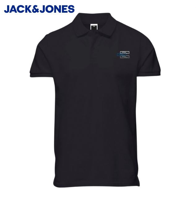 Jack & Jones Space Logo Black Polo Black