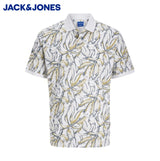 Jack & Jones Split Print Cloud Polo White