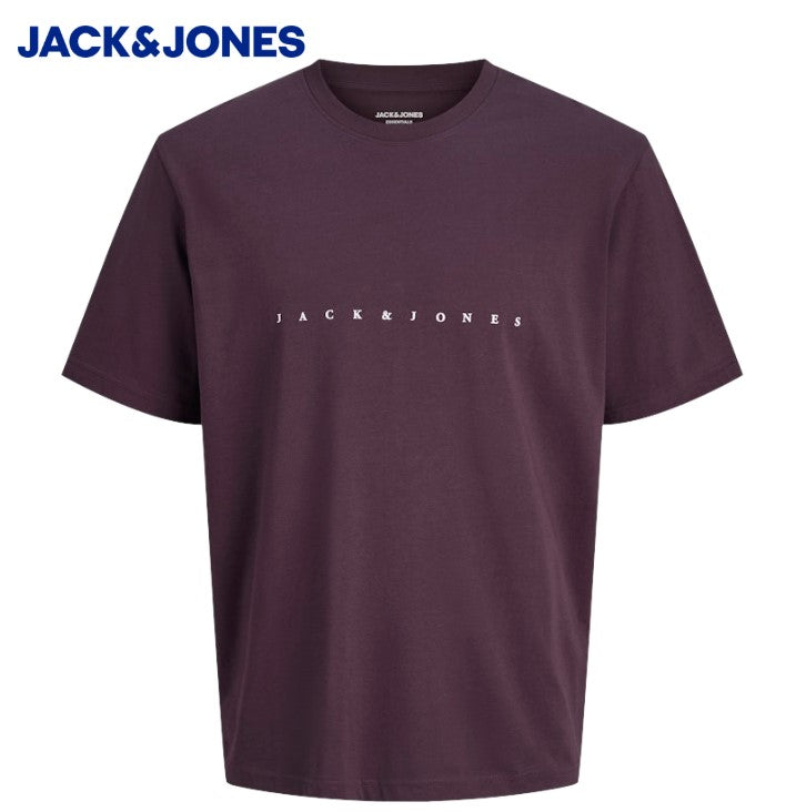 Jack & Jones Star Logo Plum T-Shirt Wine