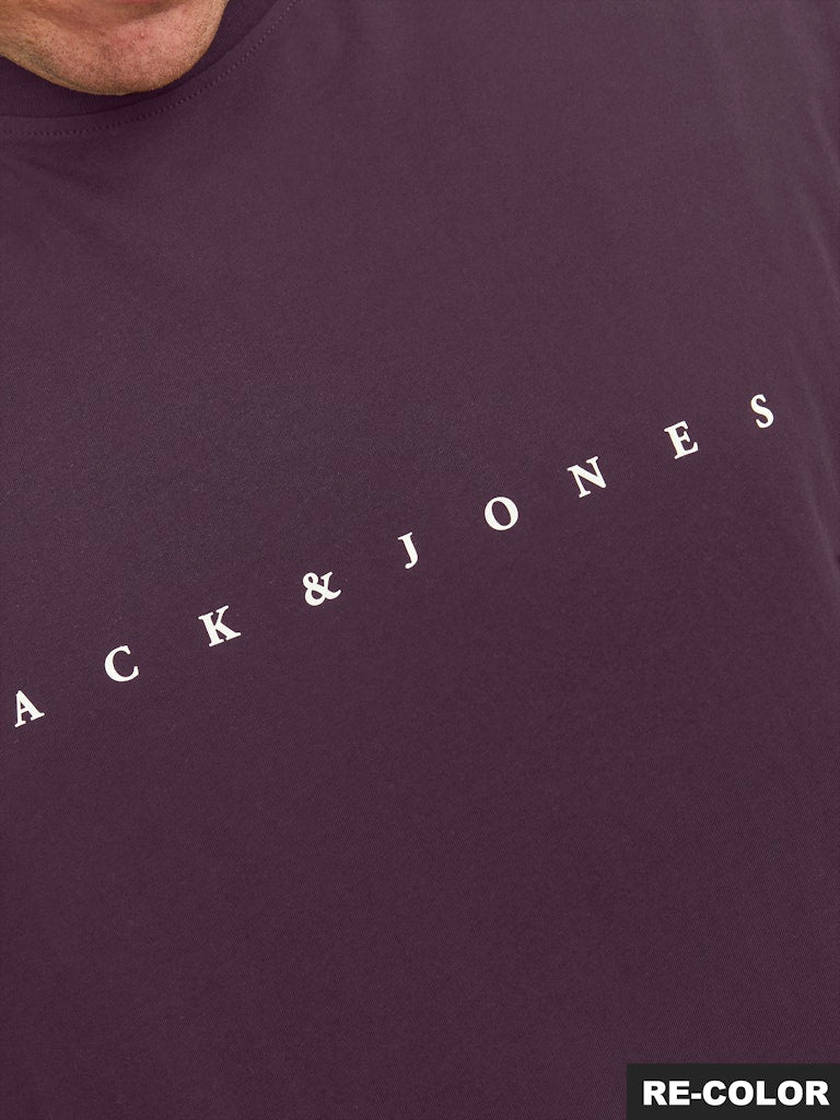 Jack & Jones Star Logo Plum T-Shirt Wine