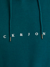 Jack & Jones Star Logo Teal Hoodie Green
