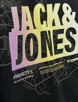 Jack & Jones Summer Logo Black Tee Black