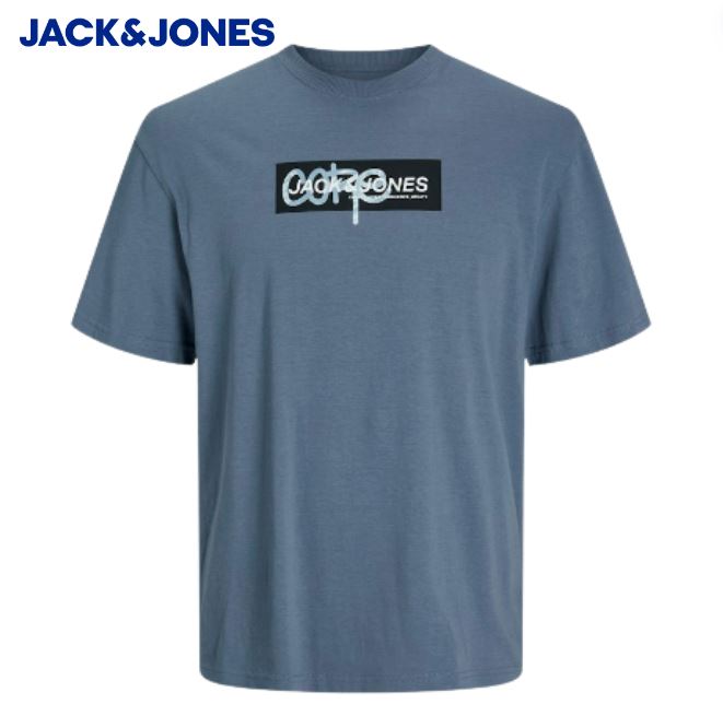 Jack & Jones Summer Print Flint T-Shirt Grey