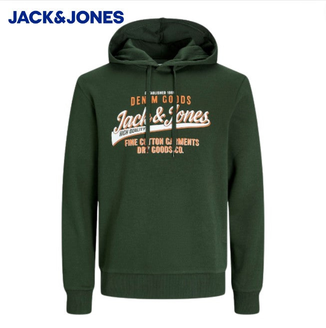 Jack & Jones Sweat Logo Green Hoodie Green