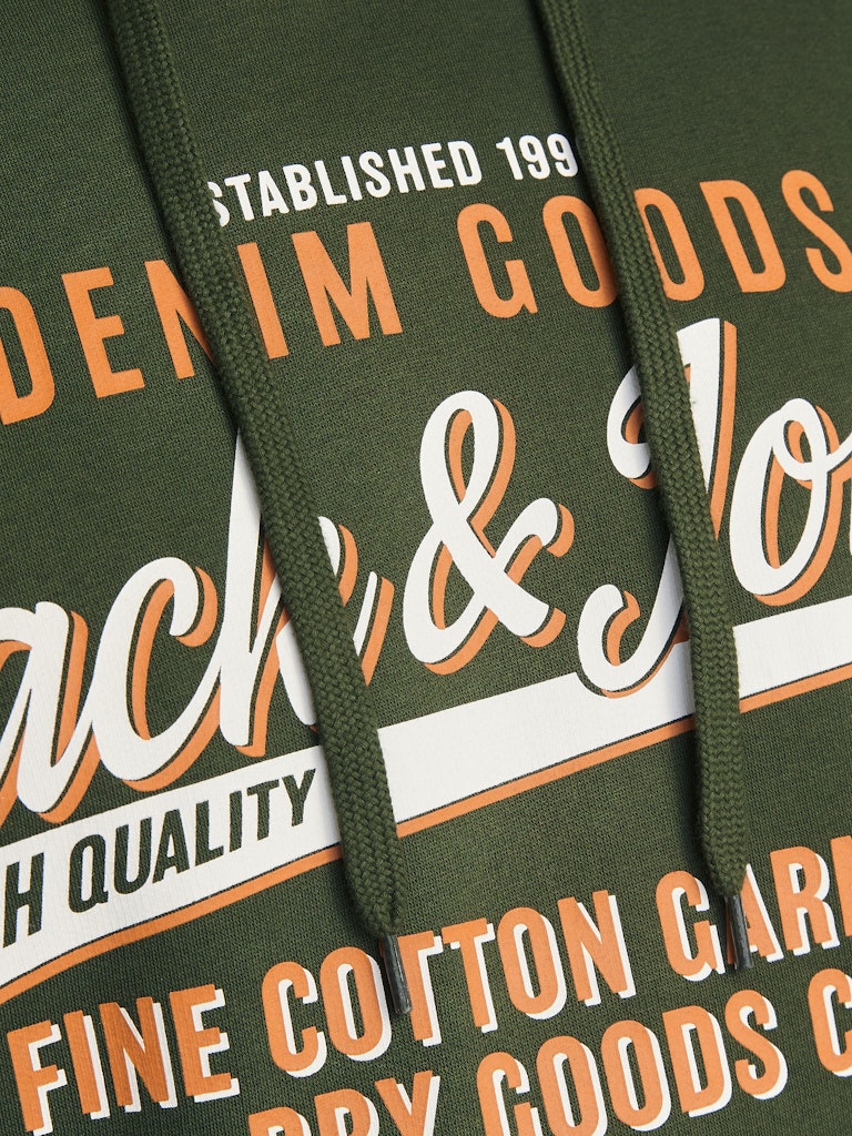 Jack & Jones Sweat Logo Green Hoodie Green