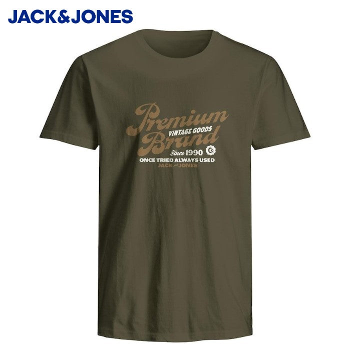 Jack & Jones Thomas Olive Green Crew Tee Green