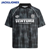 Jack & Jones Treat Mesh Collar Polo Black