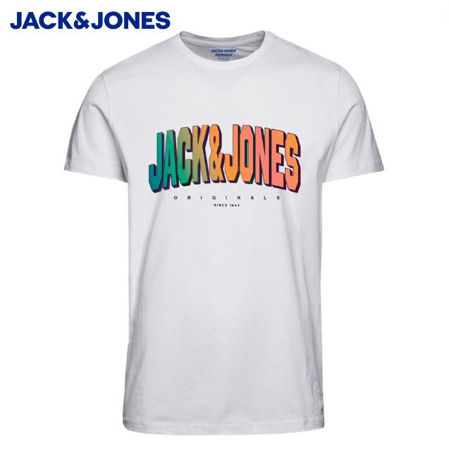 Jack & Jones Tone Logo White Tee White