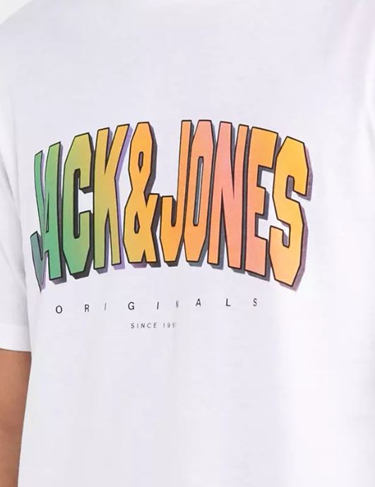 Jack & Jones Tone Logo White Tee White