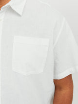 Jack & Jones Tulum White Linen Shirt White