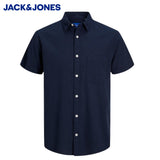 Jack & Jones Tulum Navy Linen Shirt Navy