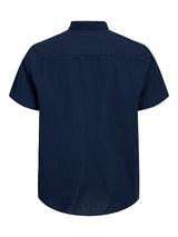 Jack & Jones Tulum Navy Linen Shirt Navy