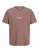 Jack & Jones Vester Logo Deep Taupe Tee Brown