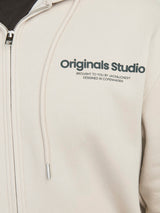 Jack & Jones Vester Full Zip Moon Hoodie Beige