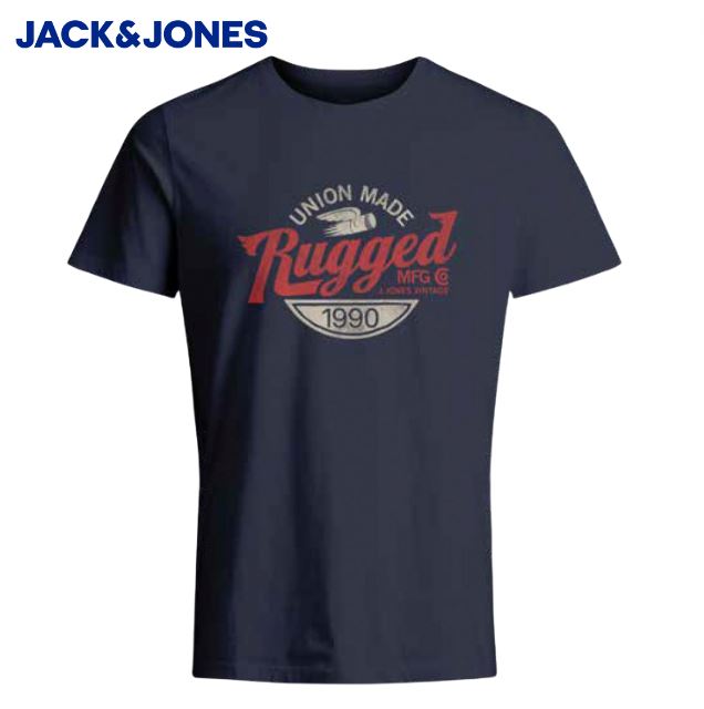 Jack & Jones Vintage Navy Crew Neck Tee Navy