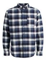 Jack & Jones Walter Blue Check Shirt Blue