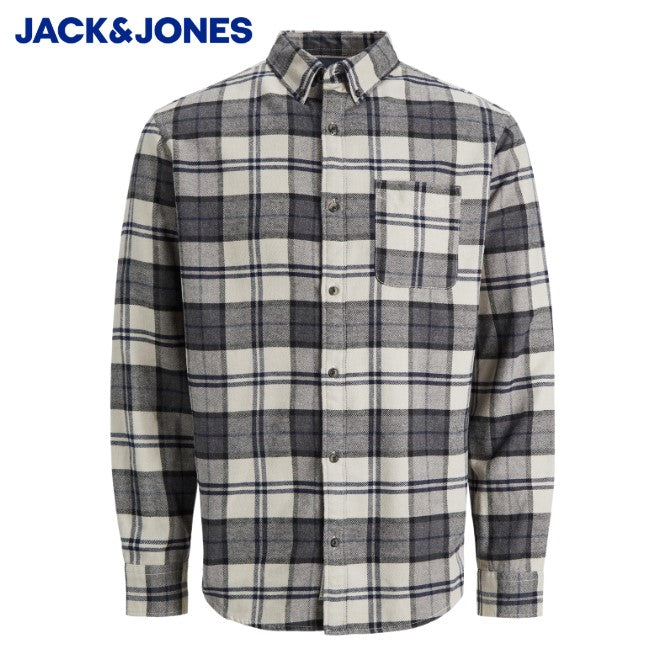 Jack & Jones Walter Grey Check Shirt Grey