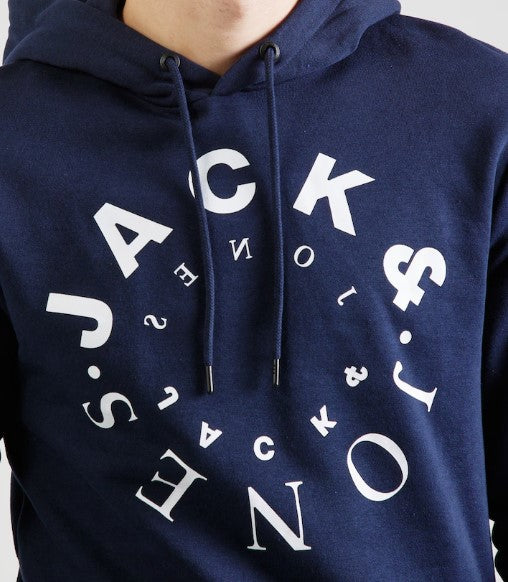 Jack & Jones Warrior Logo Navy Hoodie Navy