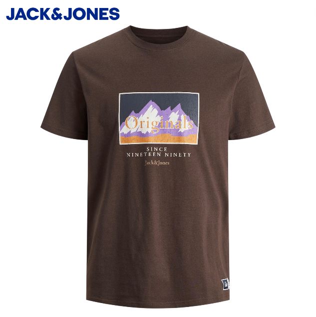 Jack & Jones Woodland Graphic Brown Tee Brown