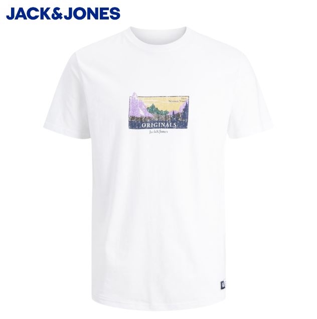 Jack & Jones Woodland Logo White T-Shirt White