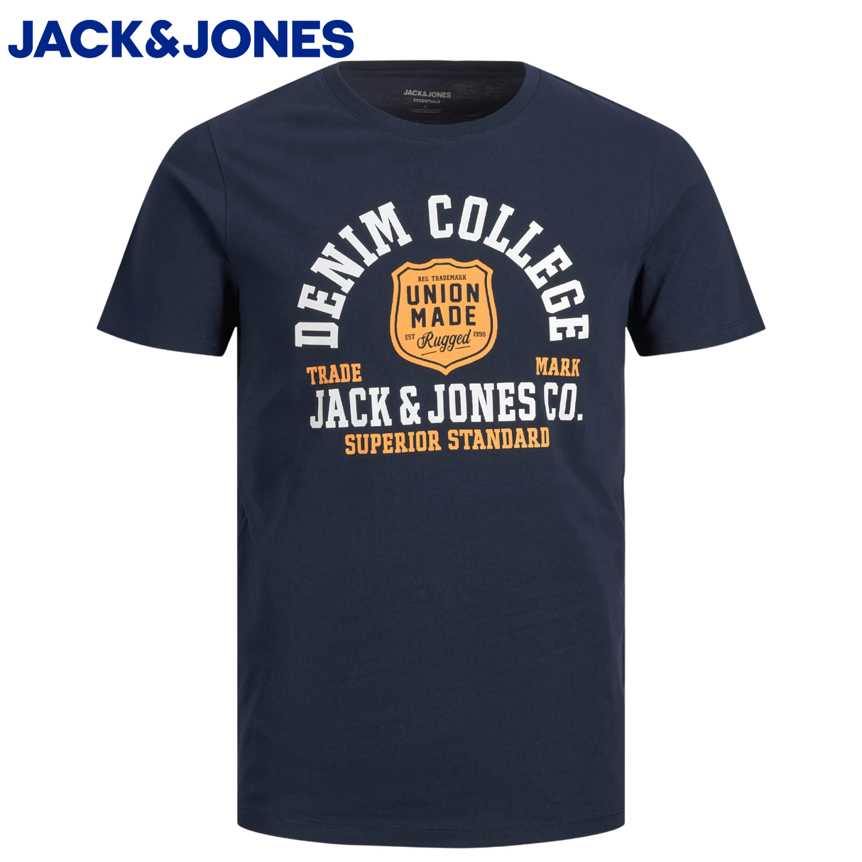 Jack & Jones Logo Sky Captain Tee Navy