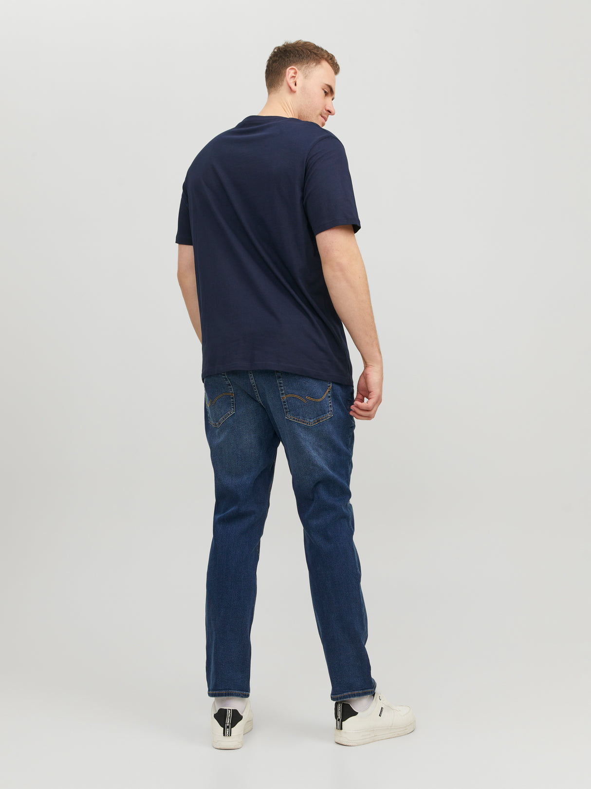 Jack & Jones Logo Sky Captain Tee Navy