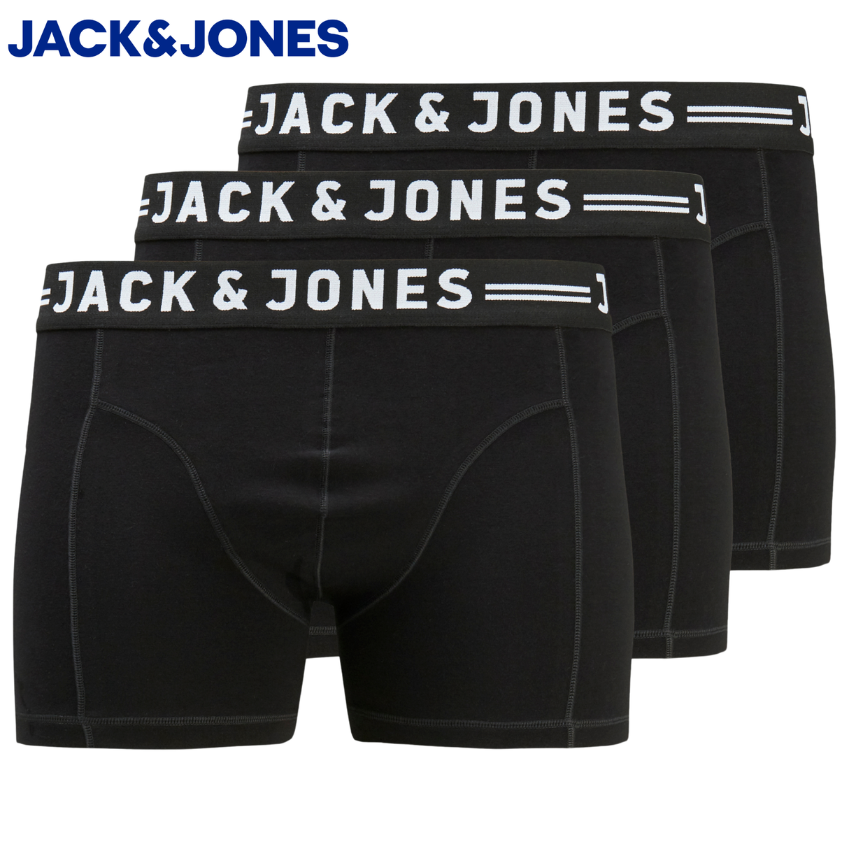 Jack & Jones Sense Black 3-Pack Trunks Black