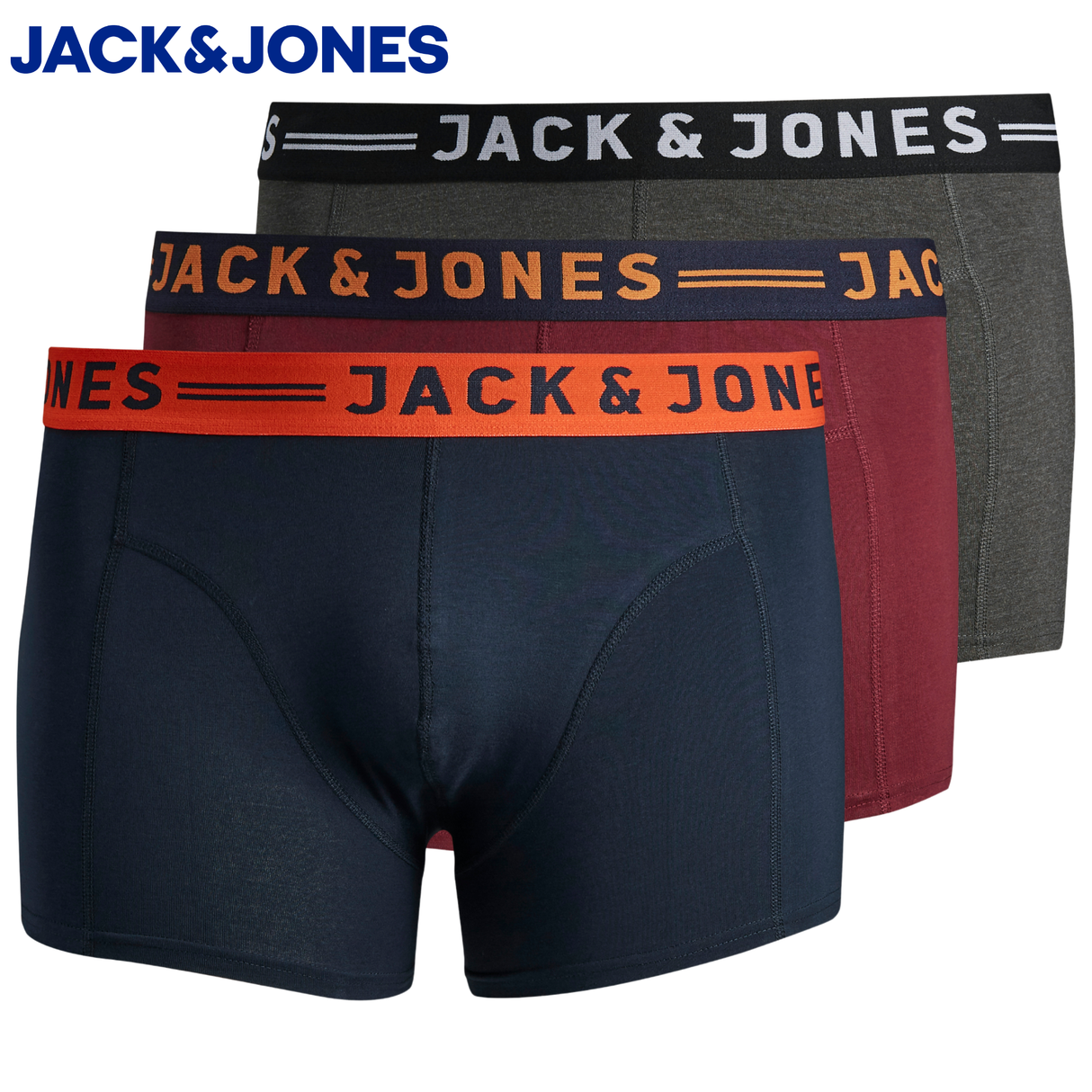 Jack & Jones Lichfield 3-Pack Trunks Wine