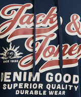 Jack & Jones E Logo Sky Captain Hoodie Navy