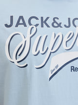 Jack & Jones E-Logo Celestial Blue Tee Blue