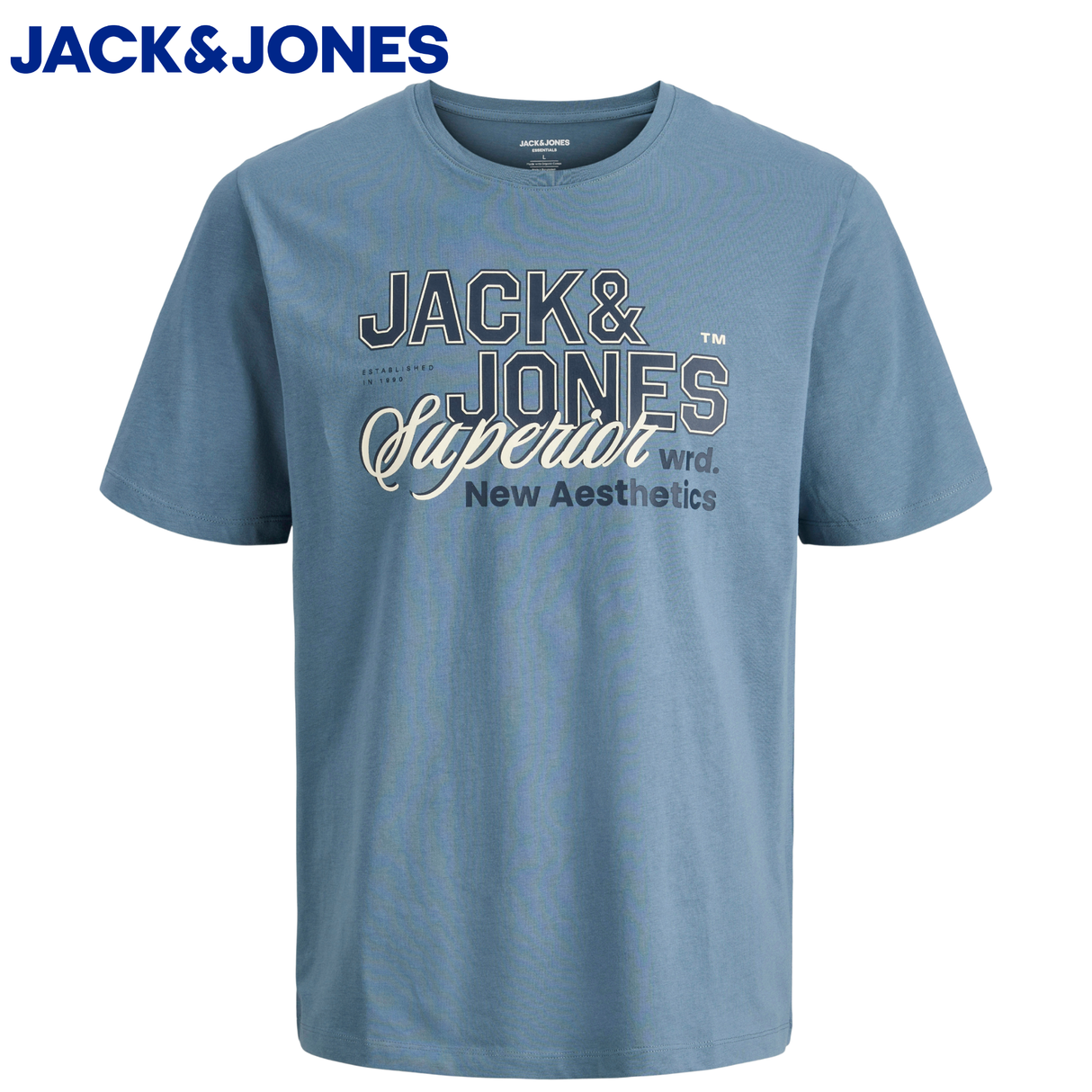Jack & Jones E-Logo Blue Mirage T-Shirt Blue