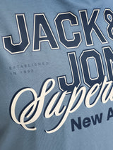 Jack & Jones E-Logo Blue Mirage T-Shirt Blue