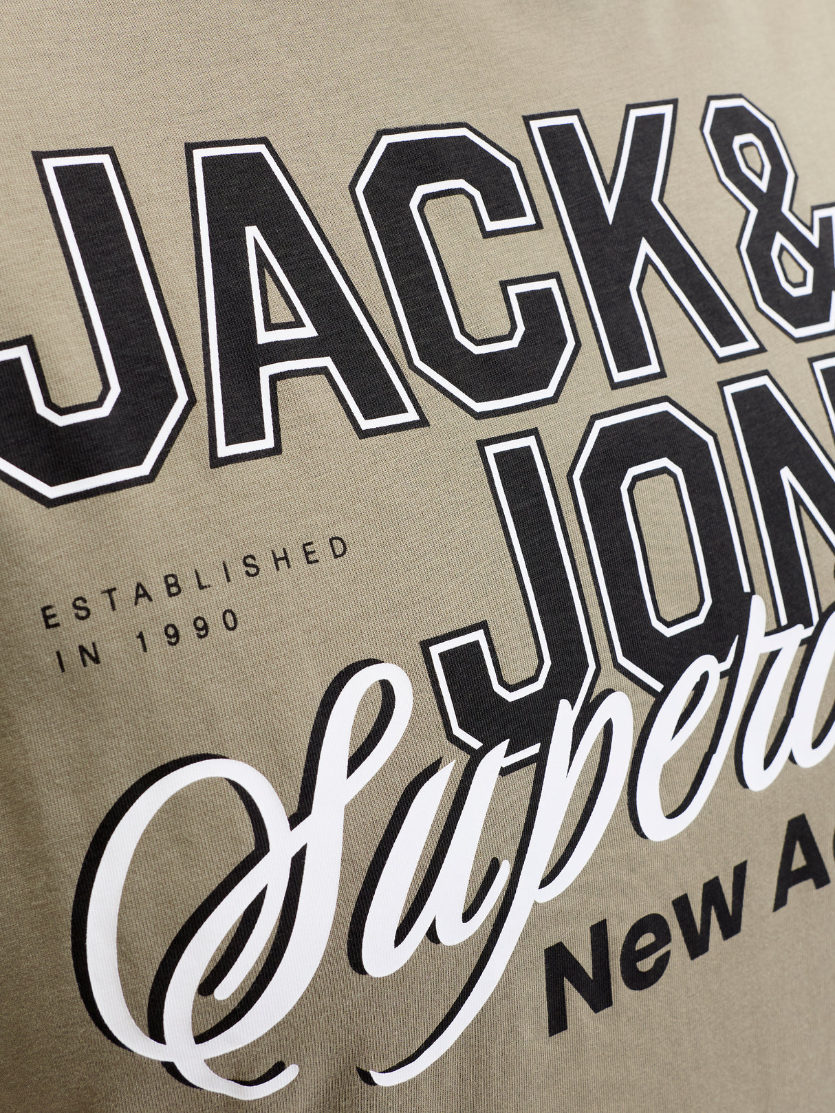 Jack & Jones E-Logo Vetiver Olive Tee Green